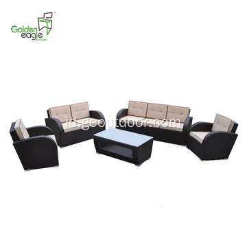 5 pcs Taman populer toko rotan sofa set